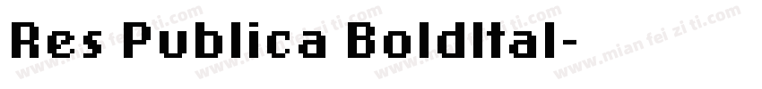 Res Publica BoldItal字体转换